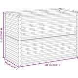 vidaXL Vrtna visoka greda 100x50x69 cm corten jeklo | Shoptok.si