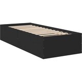  Okvir za krevet crni 75 x 190 cm od konstruiranog drva | shoptok.hr
