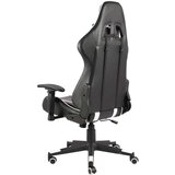vidaXL Vrtljiv gaming stol bel PVC | Shoptok.si