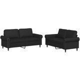 Maison Chic Sedežna garnitura - kavč 2-delna z blazinami črno umetno usnje, (21729435) | Shoptok.si