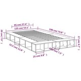 vidaXL Posteljni okvir be 135x190 cm inženirski les | Shoptok.si