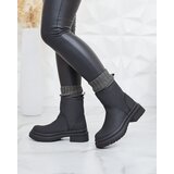Resti Black matte women's boots with thicker sole Holeopi | shoptok.hr
