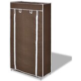 Ormarić za Cipele od Tkanine s Poklopcem 58 x 28 x 106 cm Smeđa | shoptok.hr
