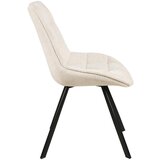CARRYHOME stol, kovina, tekstil krem barve, črna | Shoptok.si