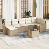 vidaXL 8 komada vrtni kauč set s jastučićima smeđi Poly Rattan Cijene