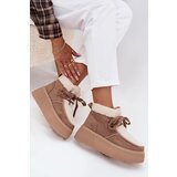 Boto Women's Snow Boots on Platform with Fur Beige Florivelle Cijene