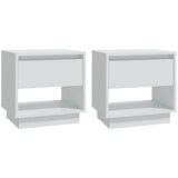 Maison Chic Dvo delni komplet Nočne omarice - Nočne mize bela 45x34x44 cm iverna plošča, (21686829) | Shoptok.si