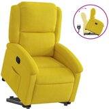 Maison Chic Naslanjač - Relax naslanjač s funkcijo vstajanja rumen žamet, (22061772) | Shoptok.si