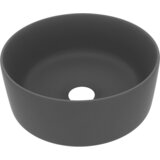 Maison Chic Razkošen Umivalnik - Kopalna umivalnik - Lavabo okrogel mat temno siv 40x15 cm keramičen, (21684967) | Shoptok.si