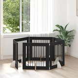  Vrata za pse s postoljem 6 pcs Crni hrast 80 x 80 cm | shoptok.hr