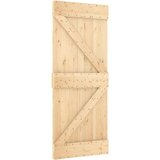  Drsna vrata s kompletom vodil 85x210 cm trdna borovina, (20988387) | Shoptok.si