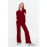 Trendyol Claret Red Slit Detailed Knitwear Bottom-Top Set | shoptok.hr