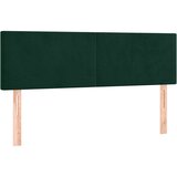  box spring s madracem LED tamnozeleni 140x190 cm baršun | shoptok.hr