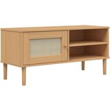 TV omarica - TV enota - Televizijska omarica SENJA videz ratana rjava 106x40x49 cm trdna borovina, (21701284) | Shoptok.si