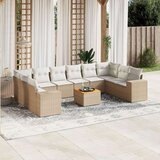  11-dijelni set vrtnih sofa od poliratana s jastucima bež | shoptok.hr