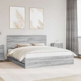  Konstrukcija postelje s predalom Siva Sonoma 180 x 200 cm, (5000121266) | Shoptok.si