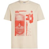 Karl Lagerfeld jeans Majica bež / oranžno rdeča Cene