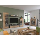MID.YOU Dnevni Regal Freno, Barva Hrasta, Siva | Shoptok.si