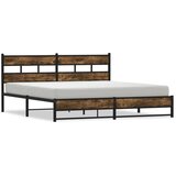 Metalni okvir kreveta bez madraca boja hrasta 193x203 cm | shoptok.hr