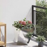  Cvetlično korito srebrna 40 x 40 x 40 cm Nerjaveče jeklo, (5000207626) | Shoptok.si