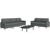  2-dijelni set sofa tamnosivi od tkanine | Eponuda.ba
