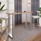 XXXL Barska Miza Xona, Barva Hrasta, Srebrna, 140x50cm | Shoptok.si