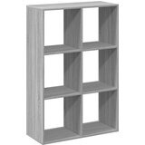 vidaXL Pregrada s knjižno omaro siva sonoma 69,5x29x103,5 cm inž. les | Shoptok.si