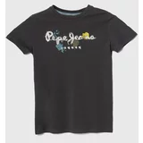 PepeJeans Otroška bombažna kratka majica REDELL siva barva