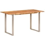 Furnova Jedilna miza 140x70x76 cm trden akacijev les, (21946421) | Shoptok.si