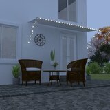 vidaXL Zložljiva tenda z LED lučmi 400x150 cm krem Cene