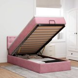  Otomanski krevet s madracem i LED ružičasti 80x200cm baršun | shoptok.hr