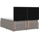  Boxspring krevet s madracem Sivosmeđa 200 x 200 cm Tkanina | shoptok.hr