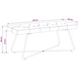  Klupa s gumbastim tkanjem Tamnosiva 110 x 40 x 46 cm Tkanina | shoptok.hr