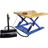 eurokraft basic Ploska dvižna miza, oblika E, nosilnost 1200 kg, ročni krmilnik | Shoptok.si