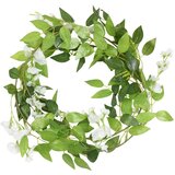  The Living Store Božična cvetlična girlanda 6 kosov bela 200 cm - Božični Cvetlični Venec, (21441877) | Shoptok.si