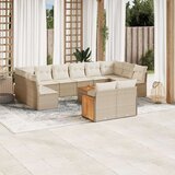 vidaXL 13-dijelni set vrtnih sofa s jastucima poliratan Bež | shoptok.hr