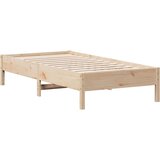 vidaXL Posteljni okvir 75x190 cm trdna borovina | Shoptok.si