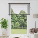 vidaXL Okenska roleta z zavesami Drugo Črna 140 x 220 cm Aluminij u