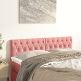  Uzglavlja ružičasta 144x7x78/88 cm baršunasta | shoptok.hr