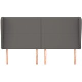  Uzglavlje s ušima sivo 203x23x118/128 cm od umjetne kože | shoptok.hr