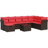 vidaXL 9-dijelni set vrtnih sofa s jastucima poliratan smeđi | shoptok.hr