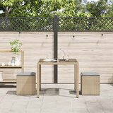  Vrtni tabure s jastucima 2 kom bež 40x40x43 cm poliratan | shoptok.hr