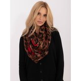 Fashion Hunters Brown women's scarf with flowers and leopard print Cene