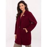 RUE PARIS Coat-IT-PL-FL8153.60-burgundy Cene