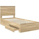  Krevetna konstrukcija s ladicama Sonoma hrast 90 x 200 cm Slike