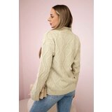 Kesi Sweater with decorative beige fabric | shoptok.hr