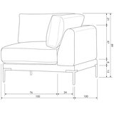 WOOOD Svetlo siv modul za sedežno garnituro (s kotom po izbiri) Couple – | Shoptok.si