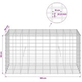  Gabion s žicom debljine 3 5 mm i mrežom 5x10 cm 100x50x50 cm - 50 cm 50 cm 100 cm | shoptok.hr