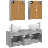  Set namještaja za kupaonicu 5 kom. Siva Sonoma | shoptok.hr