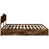  krevet s od storage s uzglavljem dimljeni hrast 180 x 200 cm | shoptok.hr